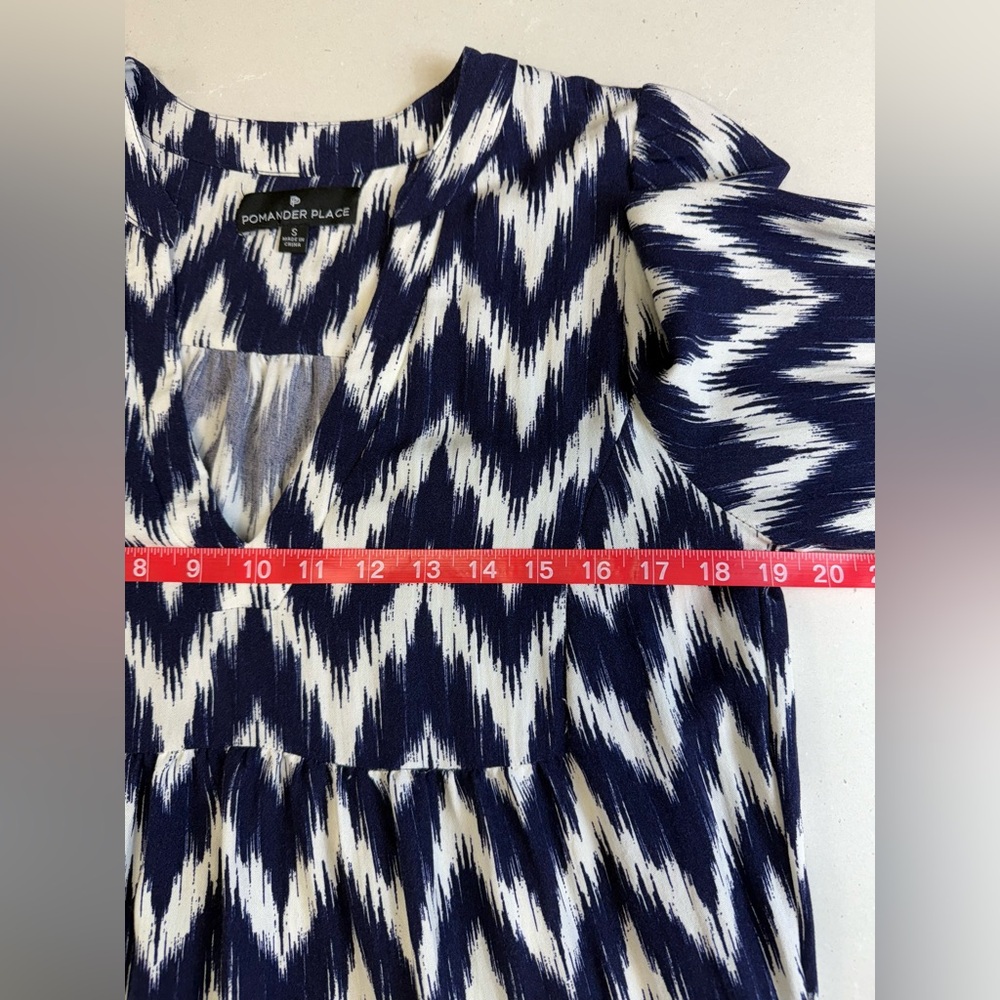 Tuckernuck Pomander Place Navy Ikat Kenzo Dress Small - Picture 11 of 12